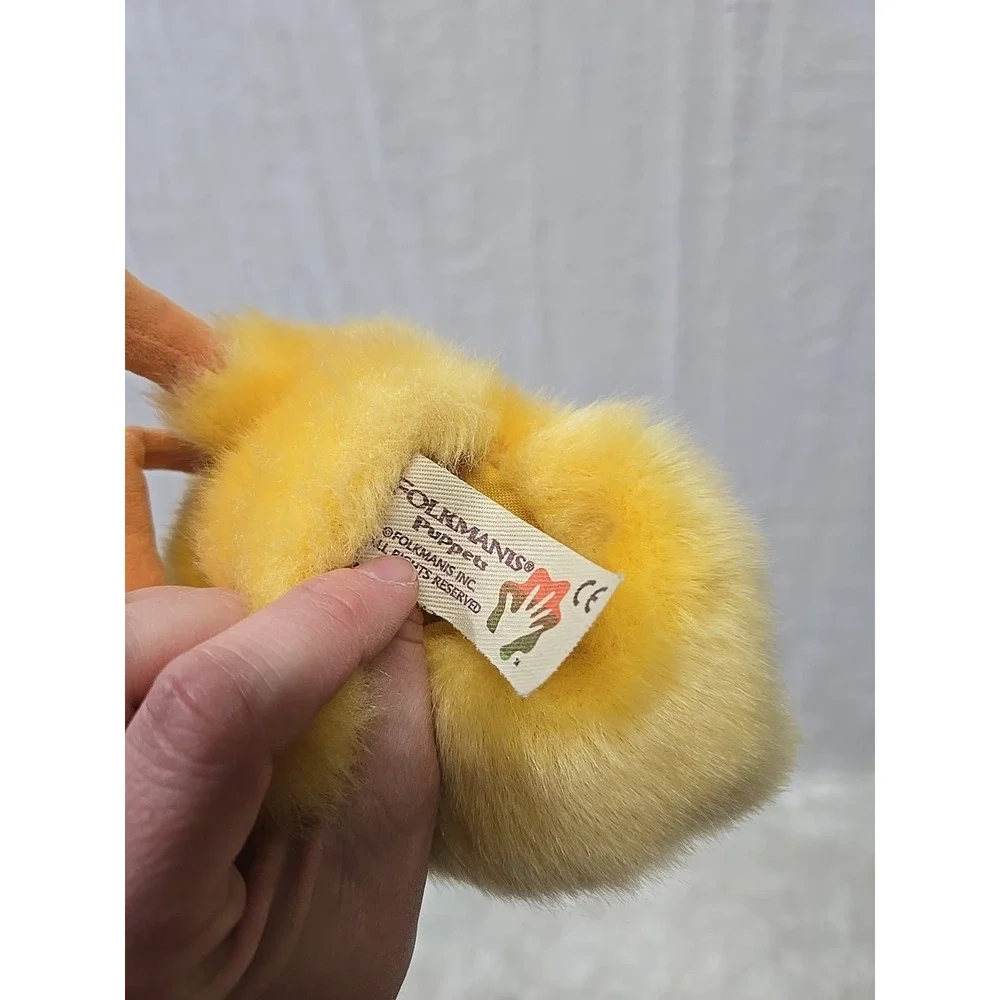 Folkmanis Duckling Hand Puppet - Yellow Plush Duck Full Body -‎ Gently Used